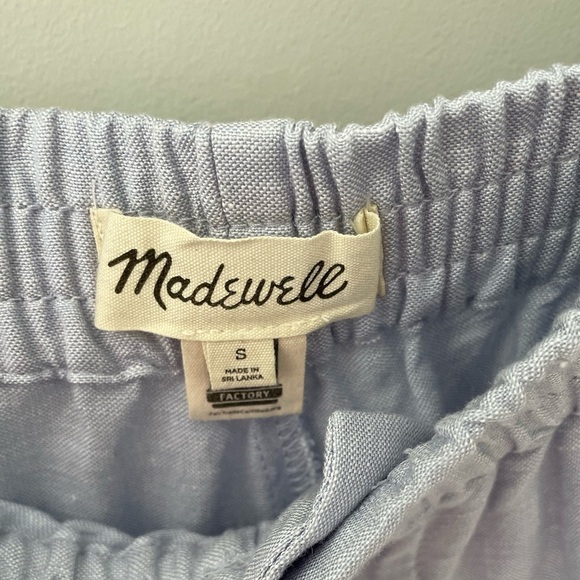 Madewell Linen-Blend Track Trousers Blue Size Small Summer Coastal Natural 24 - Picture 4 of 9